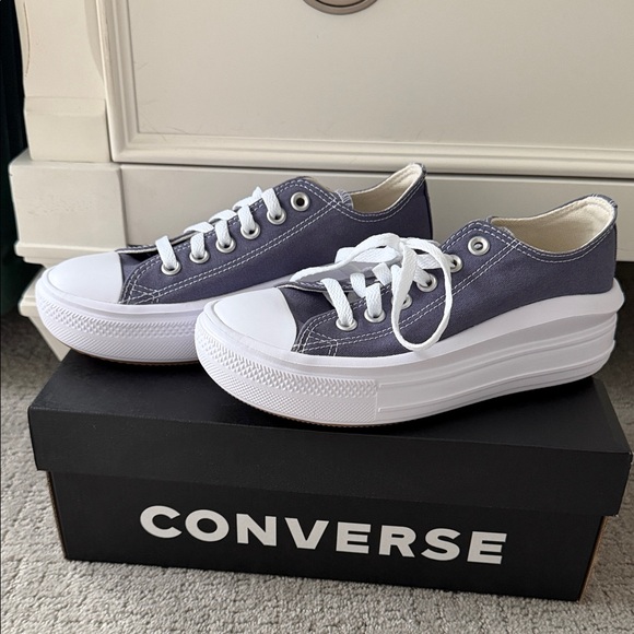 New! Converse Chuck Taylor All Star Move Platform Sneakers - Lavender Ash/ White - Picture 2 of 7